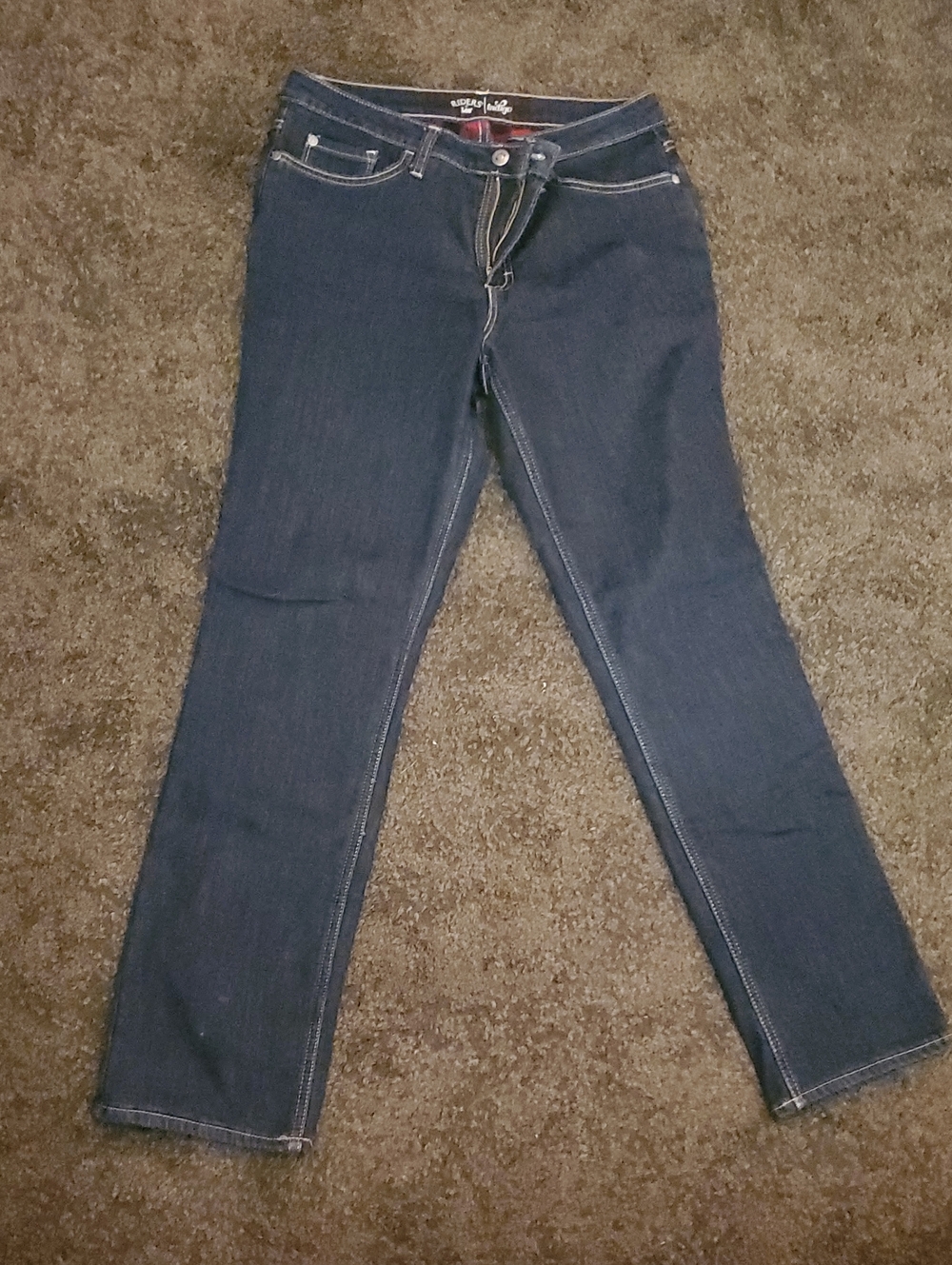 Lee Women’s Straight-Leg Jeans in Dark Blue Denim